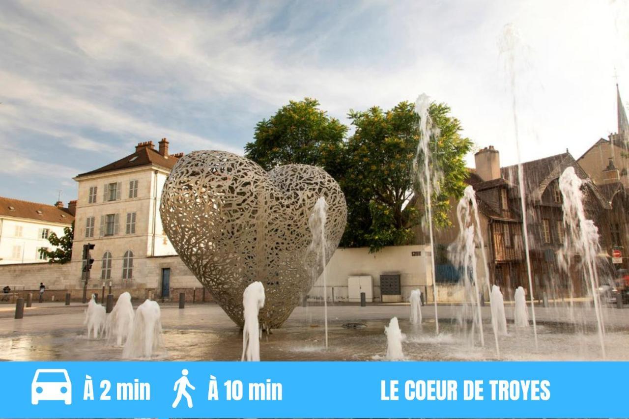 Joli Studio Meuble Tout Equipe Hyper Centre Wifi Appartement Troyes Buitenkant foto